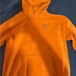 Orange Logo Pullover Hoodie - Men's Sweater